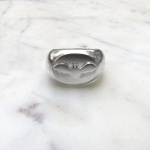 Chunky Bat Signet Ring