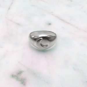 Crescent Moon Signet Ring