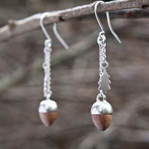 Acorn and Oak Leaf Earrings