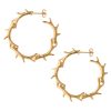 Gold vermeil antler hoops