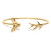 Deer aeernd antler torque bangle gold vermeil