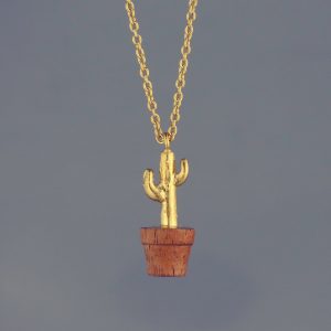 Potted Cactus Pendant