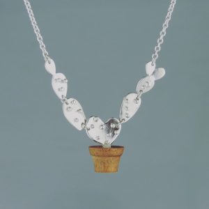 Potted Prickly Pear Necklace