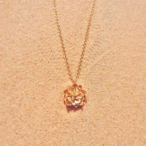 Big Succulent Pendant - Gold Vermeil
