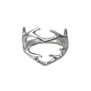 Silver Antler 'Sacred Hart' Ring