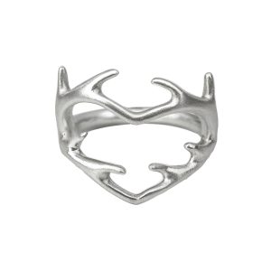 Antler sacred hart heart shaped ring