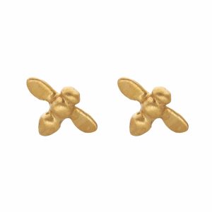 Gold Vermeil Honey Bee Ear Studs