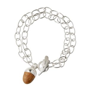 Acorn Double Chain Bracelet