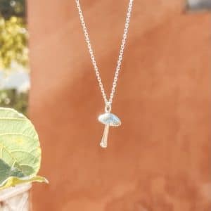 Medium Silver or Gold Vermeil Mushroom