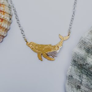 Big Whale and Baby Necklace
