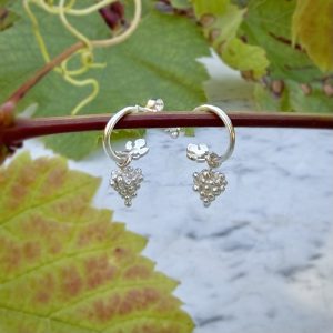 Grape Vine Hoop Earrings