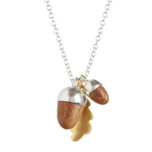 Two Acorns Necklace