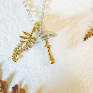 Parasol Mushroom & Fern Pendant