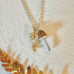 Lucky Mushroom & Fern Pendant