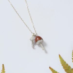 Fly Agaric and Fern Pendant