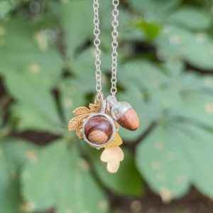 Chestnut and Acorn necklace